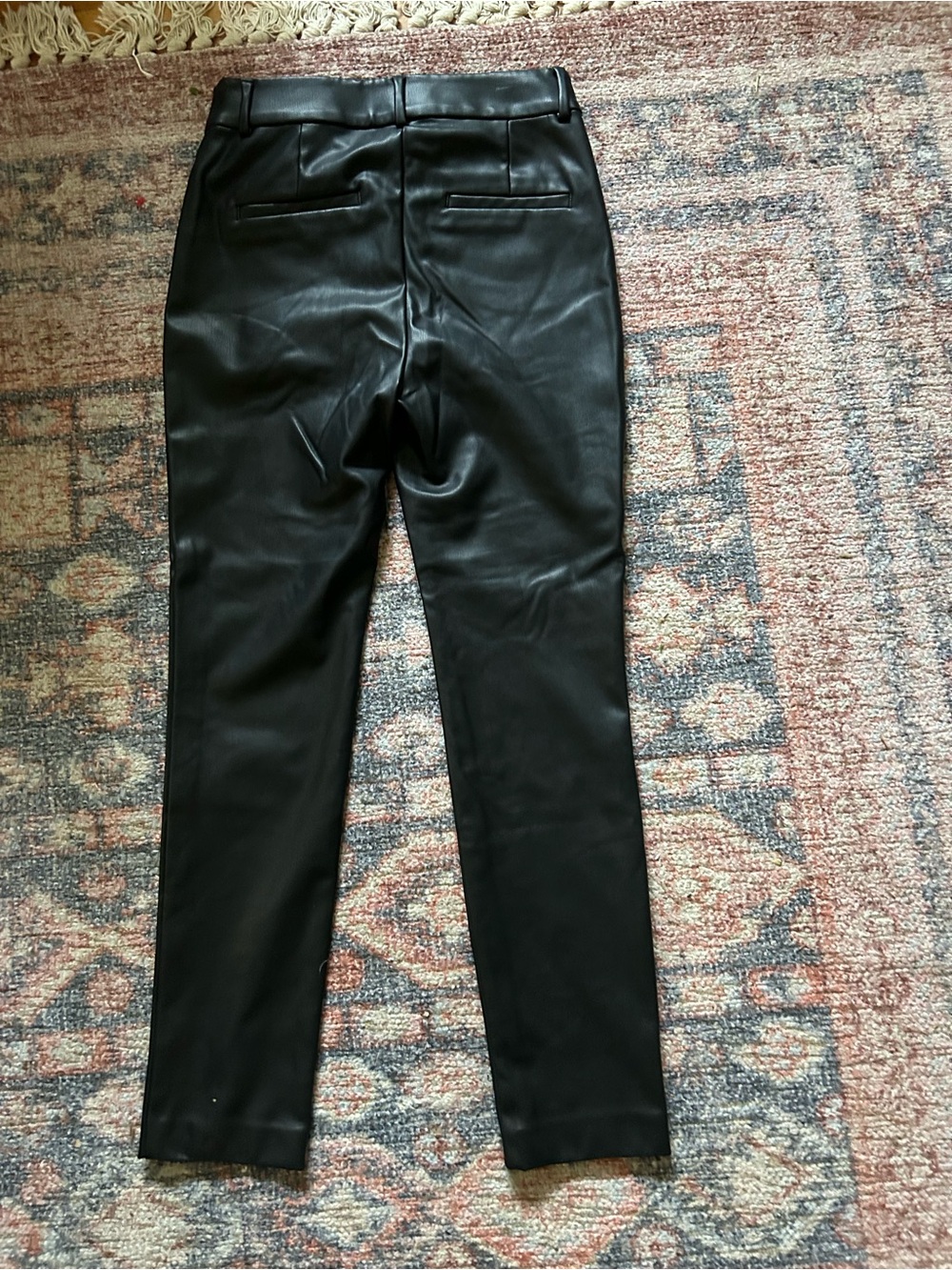 LOFT Black Faux Leather Pants - Picture 4 of 4